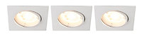 3 spots à encastrer Colours Esope IP20 blanc Ø8,5 cm