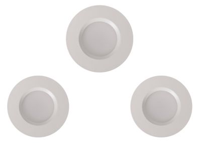 3 spots à encastrer LED intégrée Colours Etana IP65 blanc Ø8,5 cm