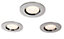 3 spots à encastrer LED intégrée Colours Etana IP65 chrome Ø8,5 cm