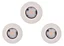 3 spots à encastrer LED intégrée Colours Minos IP44 blanc Ø8cm