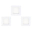 3 spots à encastrer LED intégrée Colours Octave IP44 blanc Ø8cm