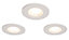 3 spots à encastrer LED intégrée Veezio IP65 blanc RVB Ø8,5 cm