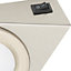 3 spots Chardin LED intégrée blanc neutre IP20 450lm 9W L.12xl.11,8xH.3,9cm chrome GoodHome