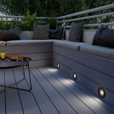 3 spots d'extérieur encastrables Wonsey noir GU10 25W IP65/IP67 Goodhome