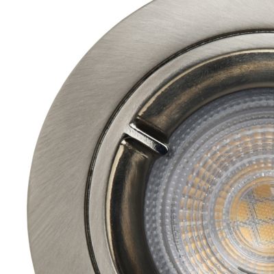 3 spots encastrables Caius GU10 blanc neutre IP44 345lm 4.7W Ø8.5xH.10.1cm chrome GoodHome