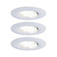 3 spots encastrables Calla LED intégrée 4000K IP65 3x680lm rond orientable blanc dépoli Paulmann