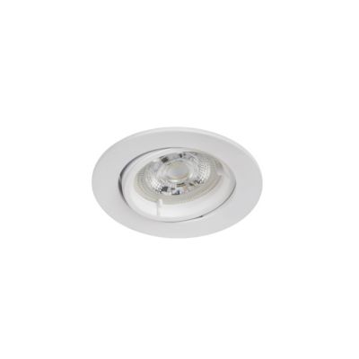 3 spots encastrables Debye GU10 blanc chaud IP20 dimmable 520lm 5.8W Ø8.5xH.9.4cm blanc GoodHome