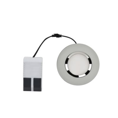 3 spots encastrables Etana LED intégrée blanc chaud IP65 410lm 4.7W Ø8.5cmxH.3.1cm métal chrome GoodHome
