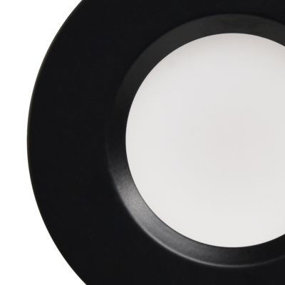 3 spots encastrables Etana LED intégrée blanc chaud IP65 410lm 4.7W Ø8.5cmxH.3.1cm métal noir GoodHome