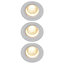 3 spots encastrables Hobson LED intégrée blanc chaud IP20 dimmable 450lm 6.1W Ø8.8xH.5.3cm blanc GoodHome