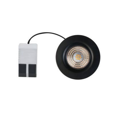 3 spots encastrables Hobson LED intégrée blanc chaud IP20 dimmable 450lm 6.1W Ø8.8xH.5.3cm noir GoodHome