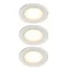 3 spots encastrables Leavitt LED intégrée blanc chaud IP44 300lm 4.5W Ø8.5xH.4.7cm blanc GoodHome