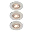 3 spots encastrables Ostwald LED intégrée blanc chaud IP20 310lm 4.5W Ø8.5xH.4.7cm blanc GoodHome