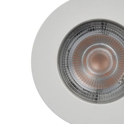 Spot encastrable Quimby LED intégrée blanc chaud IP20 dimmable 350lm 5.5W  Ø8.5xH.5.2cm blanc GoodHome