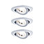 3 spots encastrables Paulmann LED intégrée 3000K IP20 3x580lm rond orientable chromé Paulmann