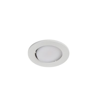3 spots encastrables Quimby LED intégrée blanc chaud IP20 dimmable 350lm 5.5W Ø8.5xH.5.2cm blanc GoodHome