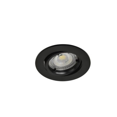 3 spots encastrables Salk GU10 blanc chaud IP20 450lm 4.9W Ø8.5xH.9.4cm noir GoodHome