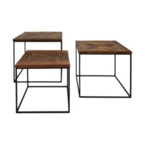 3 Tables d'appoint carrée 50 x 50 x 50 / 45 x 45 x 45 / 40 x 40 x 40