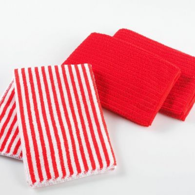3 Torchons microfibre Cuistot Rouge et Unis