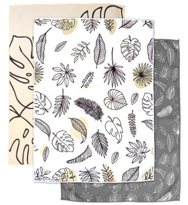 3 torchons ultra obsorbants Torchongenio motifs beige, gris, blanc BestOfTV