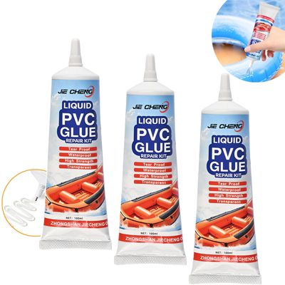 3 tubes de colle de réparation PVC haute résistance 100 ml, ciment transparent et imperméable pour maquettes
