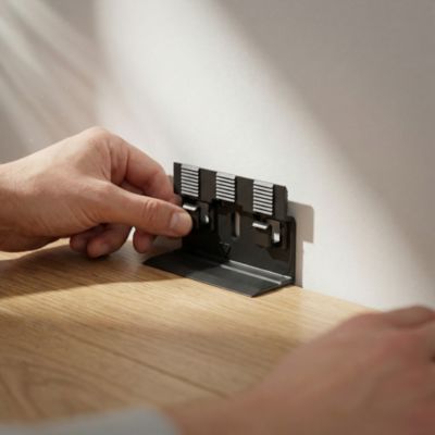 30 Clips de fixation PVC GoodHome pour plinthe MDF