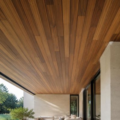 30 m2 de revêtement Mur ou Plafond en Frises Iroko 15x14x960 mm