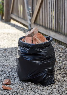 30 sacs à gravats ultra-résistants noir 50L