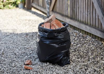 30 sacs à gravats ultra-résistants noir 50L