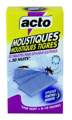 30 tablettes anti-moustiques et moustiques tigres