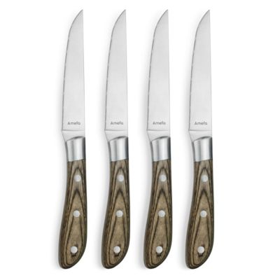 Amefa C de 4 couteaux steak Bois - Achille Bois de pakka par