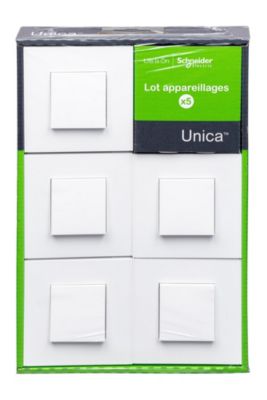 Va et vient Schneider Electric blanc, lot de 5