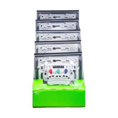 Prise 2 pôles + affleurante Odace Schneider Electric complet lot de 5 pièces