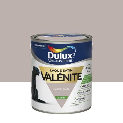 Laque boiseries et métal Valénite Dulux Valentine satin marron marron glacé 2L