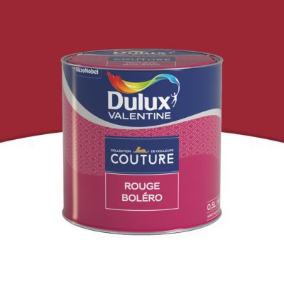 Peinture murs et boiseries Couture de Dulux Valentine satin velours rouge boléro 0,5L