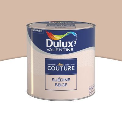 Peinture murs et boiseries Couture de Dulux Valentine satin velours suédine beige 0,5L