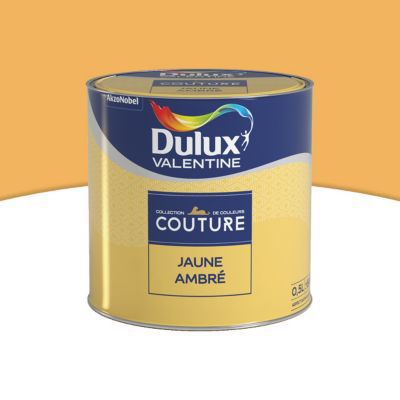 Peinture murs et boiseries Couture de Dulux Valentine satin velours jaune ambré 0,5L