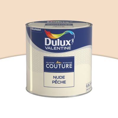 Peinture murs et boiseries Couture de Dulux Valentine satin velours nude pêche 0,5L