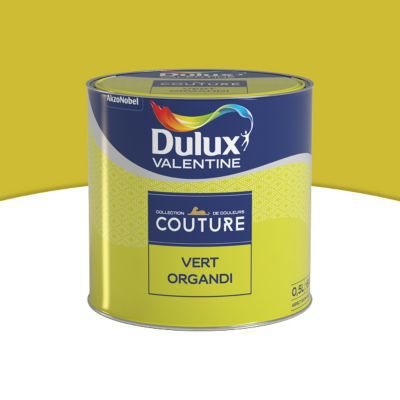 Peinture murs et boiseries Couture de Dulux Valentine satin velours vert organdi 0,5L