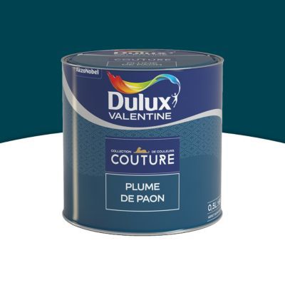 Peinture murs et boiseries Couture de Dulux Valentine satin velours plume de paon 0,5L