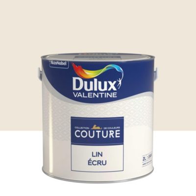 Peinture murs et boiseries Couture de Dulux Valentine satin velours lin écru 2L