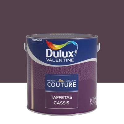 Peinture murs et boiseries Couture de Dulux Valentine satin velours taffetas cassis 2L
