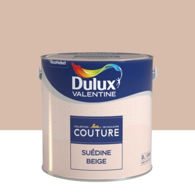 Peinture murs et boiseries Couture de Dulux Valentine satin velours suédine beige 2L
