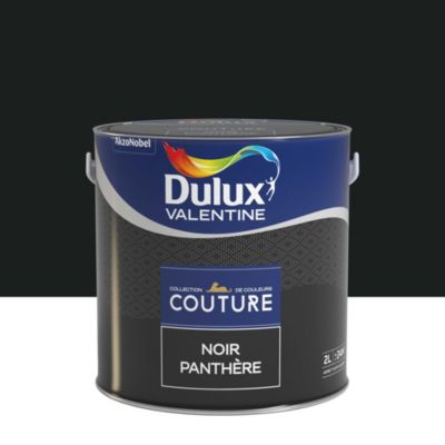 Peinture murs et boiseries Couture de Dulux Valentine satin velours noir panthère 2L