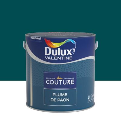 Peinture murs et boiseries Couture de Dulux Valentine satin velours plume de paon 2L