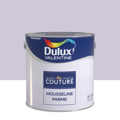 Peinture murs et boiseries Couture de Dulux Valentine satin velours mousseline parme 2L