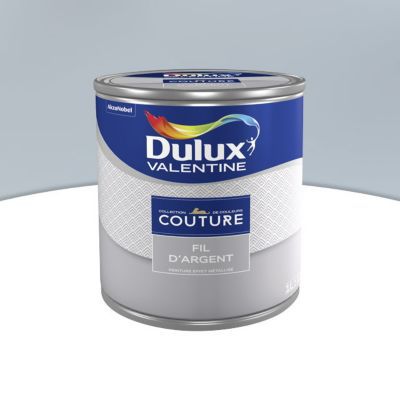 Peinture murs et boiseries Couture de Dulux Valentine effet métallisé fil d'argent 1L