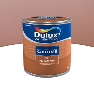 Peinture murs et boiseries Couture de Dulux Valentine effet métallisé fil de cuivre 1L