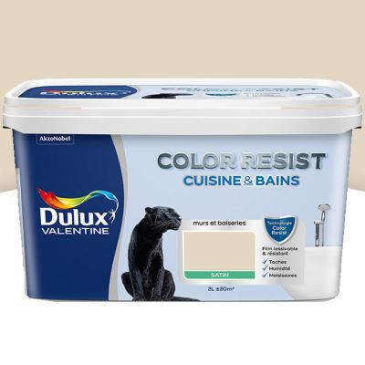 Peinture Cuisine Et Salle De Bain Dulux Valentine Color Resist Cocon Satin 2l Castorama