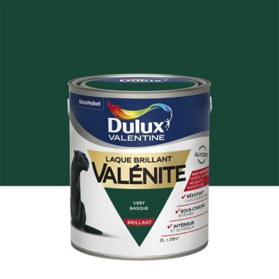 Laque boiseries et métal Valénite Dulux Valentine brillant vert basque 2L